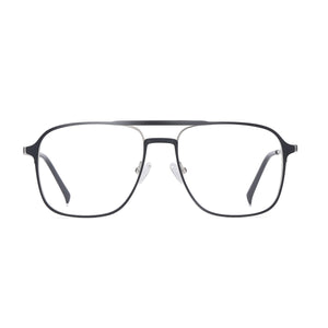Double Bridge Metal Men and Women Full Rim Square Glasses Frame With Spring Hinge For Prescription Lenses Myopia Reading Bifocal