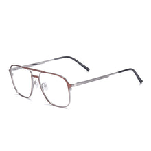 Load image into Gallery viewer, Double Bridge Metal Men and Women Full Rim Square Glasses Frame With Spring Hinge For Prescription Lenses Myopia Reading Bifocal
