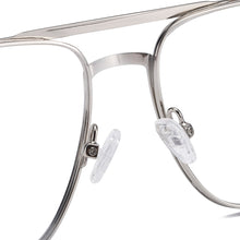 Load image into Gallery viewer, Double Bridge Metal Men and Women Full Rim Square Glasses Frame With Spring Hinge For Prescription Lenses Myopia Reading Bifocal