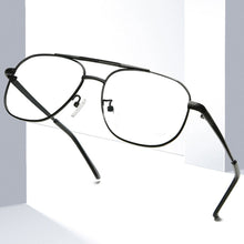 Load image into Gallery viewer, Double Bridge Rectangle Black Men Reading Glasses +0.75 +1 +1.25 +1.5 +1.75 +2 +2.25 +2.5 +2.75 +3 +3.25 +3.5 +3.75 +4 To+6