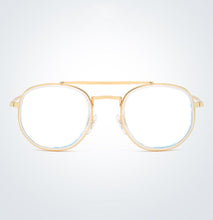 Load image into Gallery viewer, Double Bridge Round Gold Frame Retro Reading Glasses +0.75 +1 +1.25 +1.5 +1.75 +2 +2.25 +2.5 +2.75 +3 +3.25 +3.5 +3.75 +4 To+6