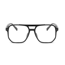 Load image into Gallery viewer, Double Bridge Square Glasses Women Men Anti Blue Light Eyewear Transparent Clear Lens Spectacle Vintage Big Frame Eyeglasses