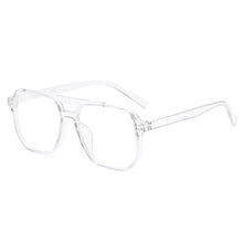 Load image into Gallery viewer, Double Bridge Square Glasses Women Men Anti Blue Light Eyewear Transparent Clear Lens Spectacle Vintage Big Frame Eyeglasses