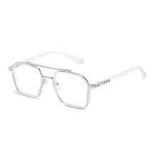 Load image into Gallery viewer, Double Bridge Square Glasses Women Men Anti-blue Light Vintage Transparent Computer Eyewear Metal Frame Clear Eyeglasses