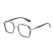 Load image into Gallery viewer, Double Bridge Square Glasses Women Men Anti-blue Light Vintage Transparent Computer Eyewear Metal Frame Clear Eyeglasses