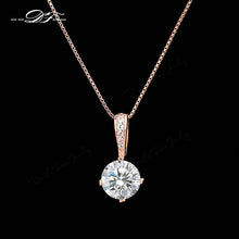 Load image into Gallery viewer, Style Cubic Zirconia Chain Necklaces &amp; Pendants Rose Gold Color Fashion Crystal Wedding Jewelry For Women DFN426