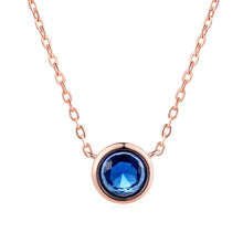 Load image into Gallery viewer, Double Fair Shiny Pendant Necklaces For Women Classical Round Crystal Choker Necklace Rose Gold Plated Fashion Jewelry