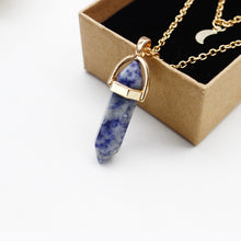 Load image into Gallery viewer, Double Moon Necklace Natural Stone Pendant Golden Chain necklaces Birthday Gift Valentine&#39;s Day Mother&#39;s Day Gifts Jewelry