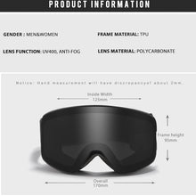 Load image into Gallery viewer, Dragon Brand Winter Snowboard Goggles Anti Fog Coating Sun Glasses UV400 Protection Optimized Lenses Goggle Design