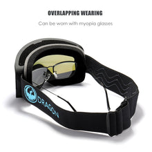 Carica l'immagine nel visualizzatore di Gallery, Dragon Winter Snowboard Goggles  Anti Fog Coating Sun Glasses UV400 Protection Optimized Lenses Goggle Design D292