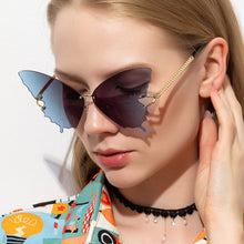 Load image into Gallery viewer, Dreamy Butterfly Shades For Womens Gradient Sunglasses Women Cat Eye 90s Popular Rimless Wing Sunglasses Cool Oculos UV400