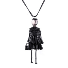 Load image into Gallery viewer, Dress Doll Pendant Necklace Women Girl Crystal Beads Long Sweater Chain Statement Charm Choker Fashion Jewelry Accessories