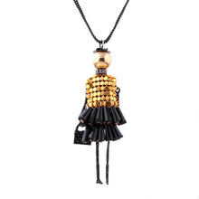 Load image into Gallery viewer, Dress Doll Pendant Necklace Women Girl Crystal Beads Long Sweater Chain Statement Charm Choker Fashion Jewelry Accessories