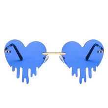 Load image into Gallery viewer, Dripping Heart Sunglasses Women Men 2023 Rimless  Party Sun Glasses Female Big Metal Punk Shades glasses