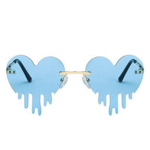 Load image into Gallery viewer, Dripping Heart Sunglasses Women Men 2023 Rimless  Party Sun Glasses Female Big Metal Punk Shades glasses