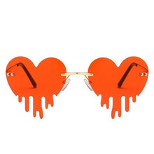 Load image into Gallery viewer, Dripping Heart Sunglasses Women Men 2023 Rimless  Party Sun Glasses Female Big Metal Punk Shades glasses