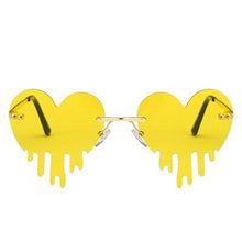 Load image into Gallery viewer, Dripping Heart Sunglasses Women Men 2023 Rimless  Party Sun Glasses Female Big Metal Punk Shades glasses