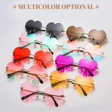 Load image into Gallery viewer, Dripping Heart Sunglasses Women Men 2023 Rimless  Party Sun Glasses Female Big Metal Punk Shades glasses