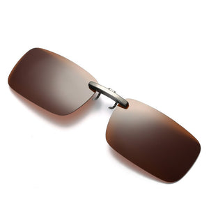 Driver goggles Detachable Night Vision Lens Driving Metal Polarized Clip On Glasses Sunglasses Glasses Car Driving #YL5
