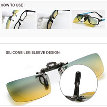 Carica l&#39;immagine nel visualizzatore di Gallery, Guida per visione notturna Lente con clip su occhiali da sole Occhiali da automobilista Occhiali da sole polarizzati anti-UVA UVB Accessori interni