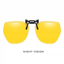 Carica l&#39;immagine nel visualizzatore di Gallery, Guida per visione notturna Lente con clip su occhiali da sole Occhiali da automobilista Occhiali da sole polarizzati anti-UVA UVB Accessori interni