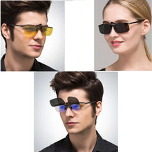 Carica l&#39;immagine nel visualizzatore di Gallery, Guida per visione notturna Lente con clip su occhiali da sole Occhiali da automobilista Occhiali da sole polarizzati anti-UVA UVB Accessori interni