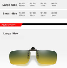 Carica l&#39;immagine nel visualizzatore di Gallery, Guida per visione notturna Lente con clip su occhiali da sole Occhiali da automobilista Occhiali da sole polarizzati anti-UVA UVB Accessori interni