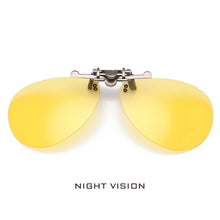 Carica l&#39;immagine nel visualizzatore di Gallery, Guida per visione notturna Lente con clip su occhiali da sole Occhiali da automobilista Occhiali da sole polarizzati anti-UVA UVB Accessori interni