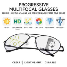 Load image into Gallery viewer, Driving Photochromic Progressive Multifocal Reading Glasses Men Women Anti-blue Ray UV Protect Sun Presbyopia Eyeglasses 1.5 2.5