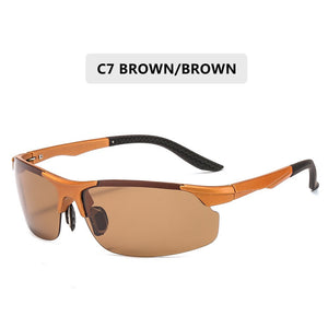 Driving Polarized Sun Glasses Plastic Titanium TR90 Frame Sports Sunglasses Men Polarized Driver Retro UV400 Anti-glare Goggles