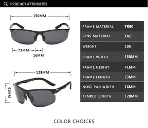 Driving Polarized Sun Glasses Plastic Titanium TR90 Frame Sports Sunglasses Men Polarized Driver Retro UV400 Anti-glare Goggles