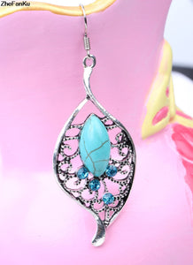 Drop Earrings valentine's D Jewelry New Leaf Rhinestone Crystal