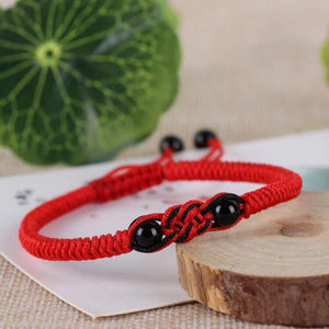 Drop Shipping Fashion Red Agate Hand Knitted Red Chain Bracelets Chinese Knot Red String Bracelet For Man&Woman Gifts