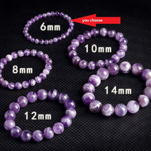 Carica l'immagine nel visualizzatore di Gallery, Drop Shipping Natural Material Amethyst Energy Stone Purple Charoite Bracelet Round Bead Bangle Quartz Crystal Jewelry Love Gift