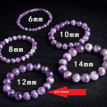 Carica l'immagine nel visualizzatore di Gallery, Drop Shipping Natural Material Amethyst Energy Stone Purple Charoite Bracelet Round Bead Bangle Quartz Crystal Jewelry Love Gift