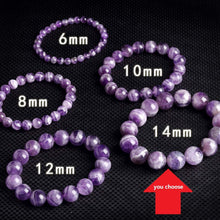 Carica l'immagine nel visualizzatore di Gallery, Drop Shipping Natural Material Amethyst Energy Stone Purple Charoite Bracelet Round Bead Bangle Quartz Crystal Jewelry Love Gift