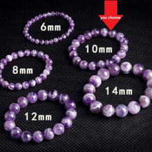 Carica l'immagine nel visualizzatore di Gallery, Drop Shipping Natural Material Amethyst Energy Stone Purple Charoite Bracelet Round Bead Bangle Quartz Crystal Jewelry Love Gift