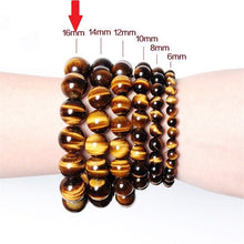 Carica l'immagine nel visualizzatore di Gallery, Drop Shipping Natural Material Energy Stones Yellow Tiger's eye Bracelets Round Beads Bangle Quartz Crystal Jewelry Love Gift