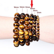 Carica l'immagine nel visualizzatore di Gallery, Drop Shipping Natural Material Energy Stones Yellow Tiger's eye Bracelets Round Beads Bangle Quartz Crystal Jewelry Love Gift