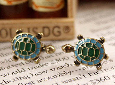Drop Shipping Retro Lovely Tortoise Shaped Ear Stud Earrings Charming Jewelry CL-0046