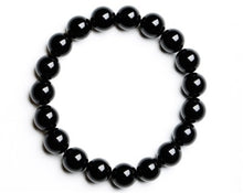 Carica l'immagine nel visualizzatore di Gallery, Drop ShippingNatural Material Energy Stones Black Agate Bracelets Round Beads Bangle For Men Women Crystal Jewelry Love Gift