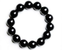 Carica l'immagine nel visualizzatore di Gallery, Drop ShippingNatural Material Energy Stones Black Agate Bracelets Round Beads Bangle For Men Women Crystal Jewelry Love Gift