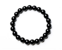 Carica l'immagine nel visualizzatore di Gallery, Drop ShippingNatural Material Energy Stones Black Agate Bracelets Round Beads Bangle For Men Women Crystal Jewelry Love Gift