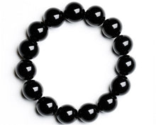 Carica l'immagine nel visualizzatore di Gallery, Drop ShippingNatural Material Energy Stones Black Agate Bracelets Round Beads Bangle For Men Women Crystal Jewelry Love Gift