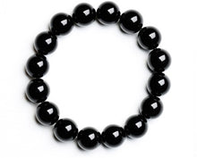 Carica l'immagine nel visualizzatore di Gallery, Drop ShippingNatural Material Energy Stones Black Agate Bracelets Round Beads Bangle For Men Women Crystal Jewelry Love Gift