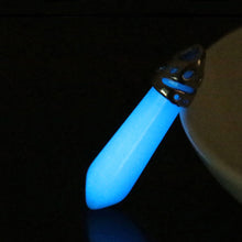Load image into Gallery viewer, DropShipping Vintage Bullet Quartz Luminous Necklace Crystal Pendant Necklace Glowing In Dark Necklace For Women Jewelry