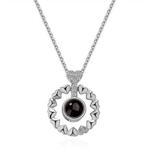 Load image into Gallery viewer, New Rose Gold 100 Languages I Love You Projection Pendant Necklace Romantic Love Memory Wedding Necklace