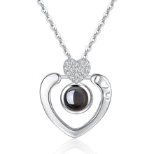 Load image into Gallery viewer, New Rose Gold 100 Languages I Love You Projection Pendant Necklace Romantic Love Memory Wedding Necklace
