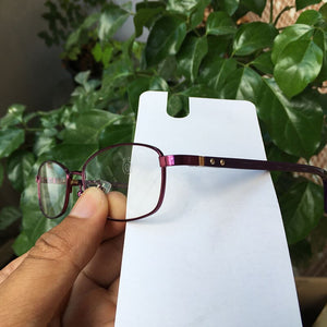 Durable Stainless Steel Prescription Glasses Frames Women violet/red-brown