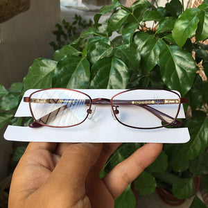 Durable Stainless Steel Prescription Glasses Frames Women violet/red-brown